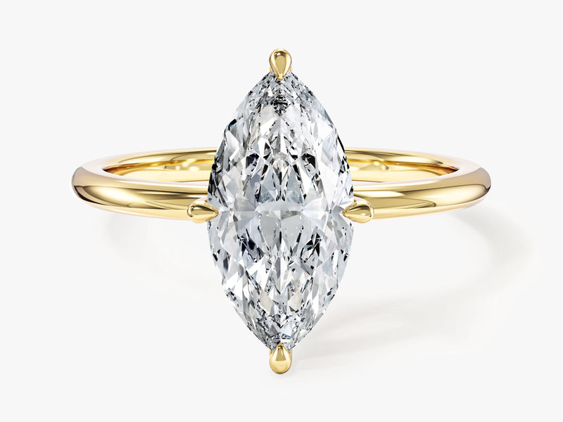 Moissanit Verlobungsring im Marquiseschliff (2,00 CT)