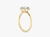 Labordiamant Verlobungsring im runden Halo (1.00 CT)