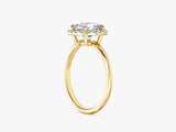 Labordiamant Verlobungsring im runden Halo (1.50 CT)