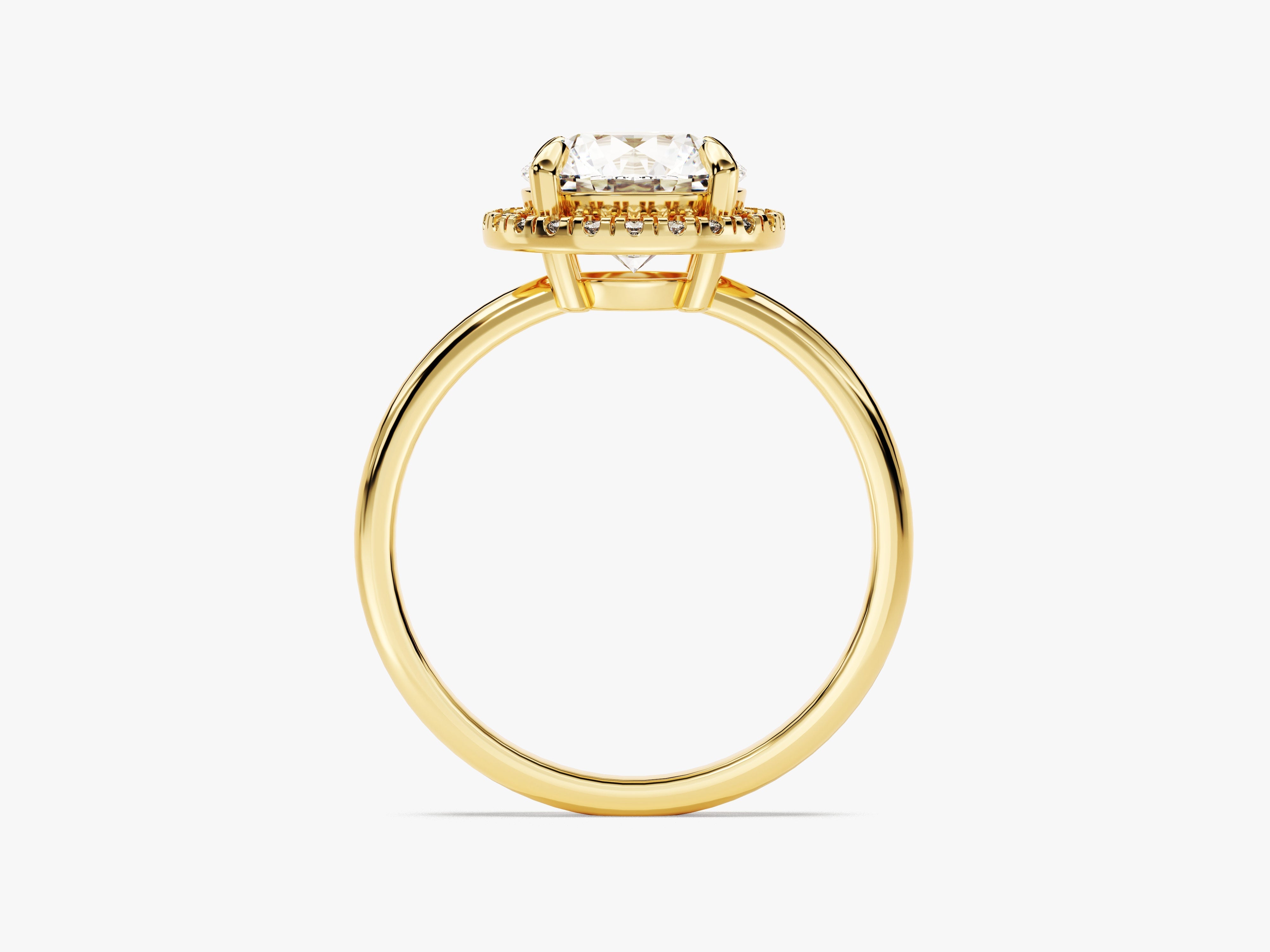 Labordiamant Verlobungsring im runden Halo (2,00 CT)