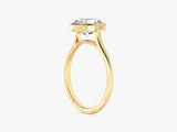 Round Bezel Solitaire Lab Grown Diamond Engagement Ring (2.00 CT)