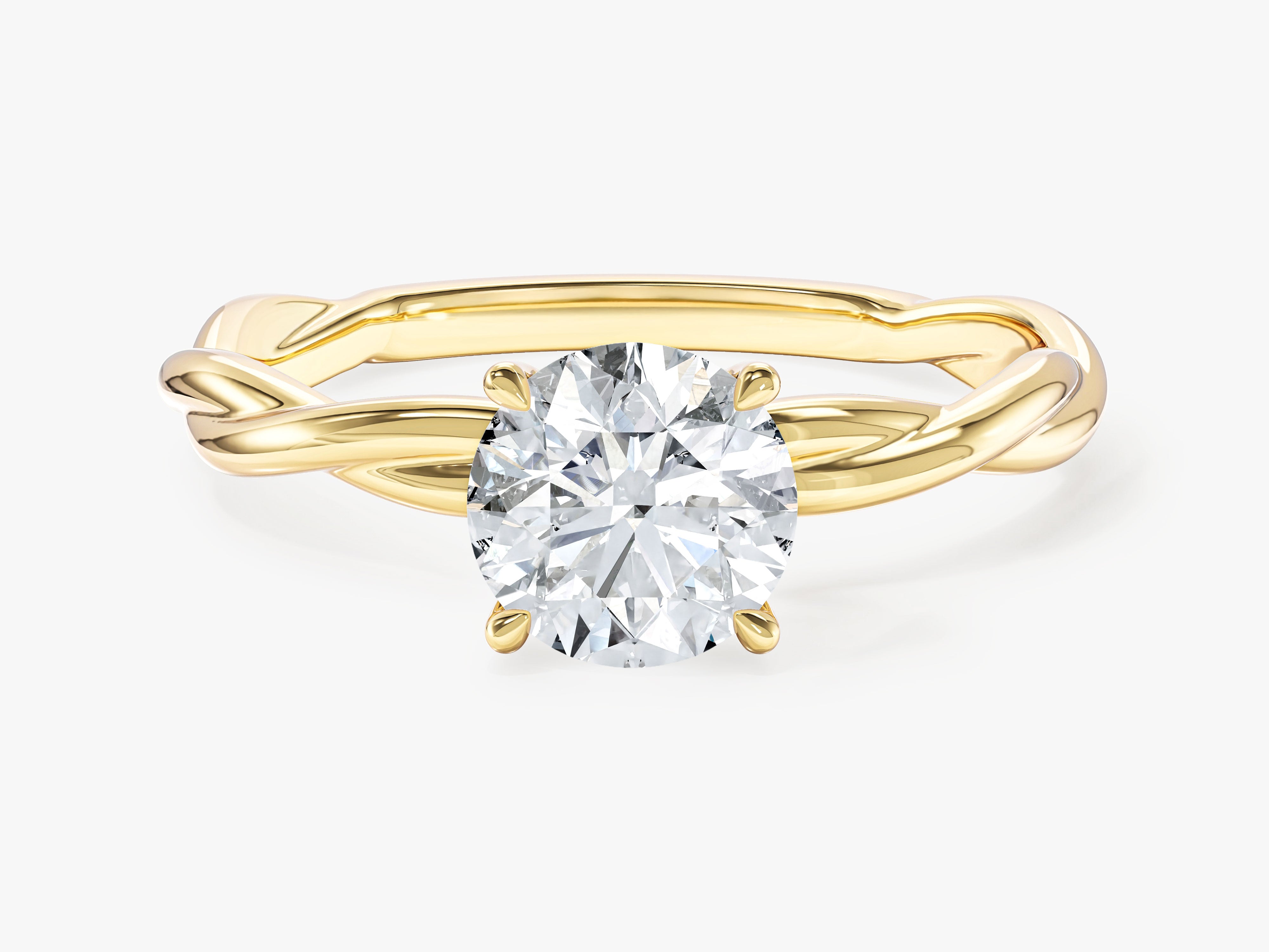 Twisted Solitaire Lab Grown Diamond Engagement Ring (1.00 CT)