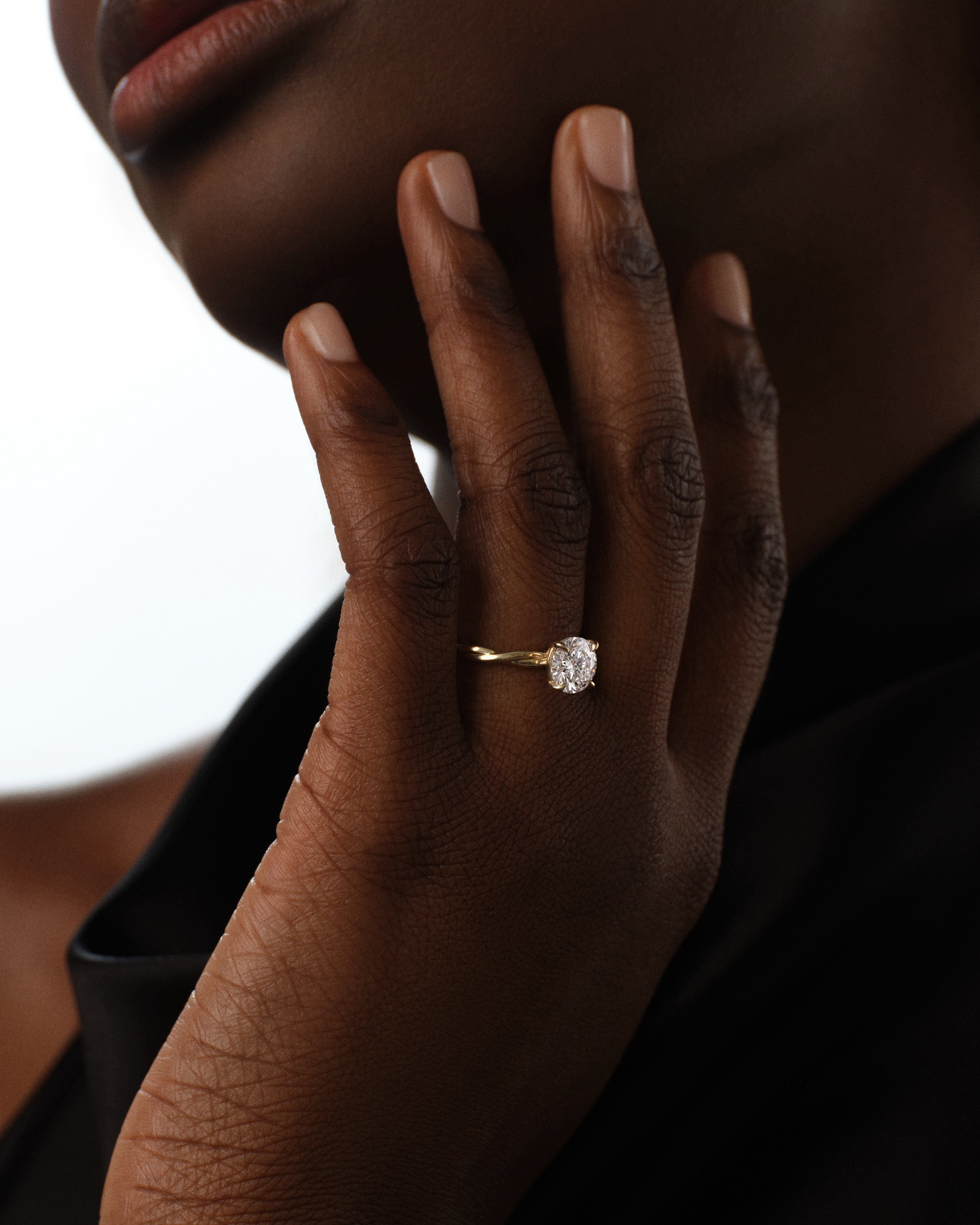 Twisted Solitaire Lab Grown Diamond Engagement Ring (1.00 CT)