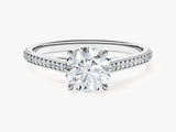 Channel Set Round Cut Lab Grown Diamond Engagement Ring (1.00 CT)