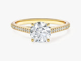 Channel Set Round Cut Lab Grown Diamond Engagement Ring (1.00 CT)