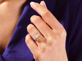 Diamond engagement ring on a woman's hand