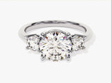 Three-stone diamond engagement ring from jewelry company