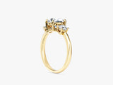 Classic Basket Set Three Stone Oval Moissanite Engagement Ring (1.50 CT TW)