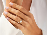 Diamond engagement ring on a woman's hand