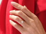 Diamond engagement ring on hand, luxury jewelry for women
