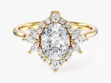 Labordiamant Verlobungsring mit Vintage Halo (1.50 CT)