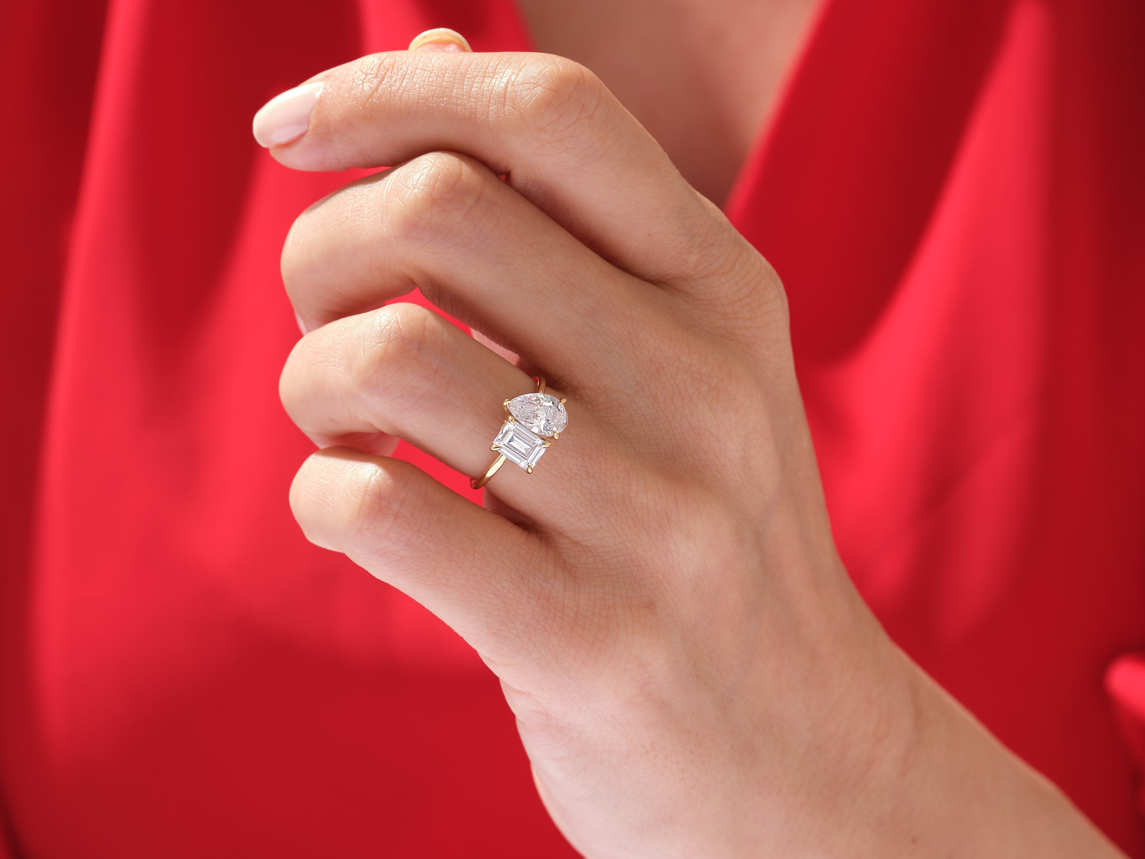 Toi et Moi Moissanit Verlobungsring (2.50 CT)