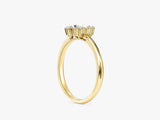 Moissanit Verlobungsring im Sonnenstrahl-Design (0,50 CT)