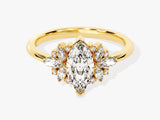 Vintage Moissanit Verlobungsring mit Marquise-Cluster (1.00 CT)