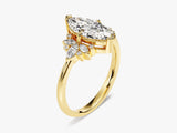Vintage Moissanit Verlobungsring mit Marquise-Cluster(1.50 CT)