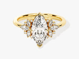 Vintage Labordiamant Verlobungsring mit Marquise-Cluster (1,50 CT)