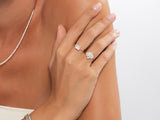 Crown-Accent Lab Grown Diamond Engagement Ring