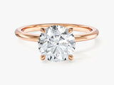 Hidden Halo Round Lab Grown Diamond Engagement Ring (2.00 CT)