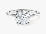 Hidden Halo Round Lab Grown Diamond Engagement Ring (2.00 CT)