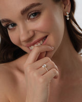 Radiant Cut Lab Grown Diamond Engagement Ring with Pave Set Side Stones (1.50 CT)