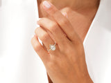 Pear-shaped diamond engagement ring with halo, fine jewelry