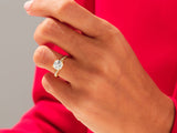 Diamond engagement ring on a hand, jewelry, luxury, elegant, sparkling