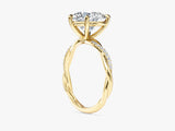 Twist Labordiamant Verlobungsring im Herzschliff mit Seitensteinen (3,00 CT TW)