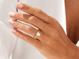 Diamond engagement ring on a woman's hand
