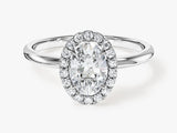 Oval Halo Lab Grown Diamond Engagement Ring (1.00 CT)