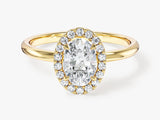 Oval Halo Lab Grown Diamond Engagement Ring (1.00 CT)