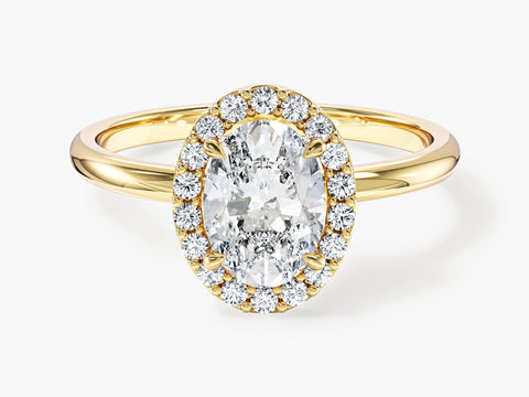 Oval Halo Moissanite Engagement Ring (1.50 CT)