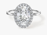 Oval Halo Lab Grown Diamond Engagement Ring (2.00 CT)
