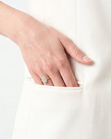 Moissanit Verlobungsring im Ovalschliff Halo (2,00 CT)