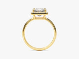 Moissanit Verlobungsring im Prinzessschliff Halo (1.50 CT)