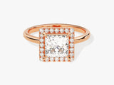 Labordiamant Verlobungsring im Prinzessschliff Halo (1.50 CT)