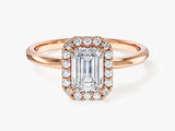 Emerald Halo Lab Grown Diamond Engagement Ring (1.00 CT)