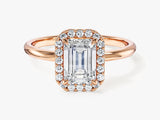 Emerald Halo Lab Grown Diamond Engagement Ring (1.50 CT)