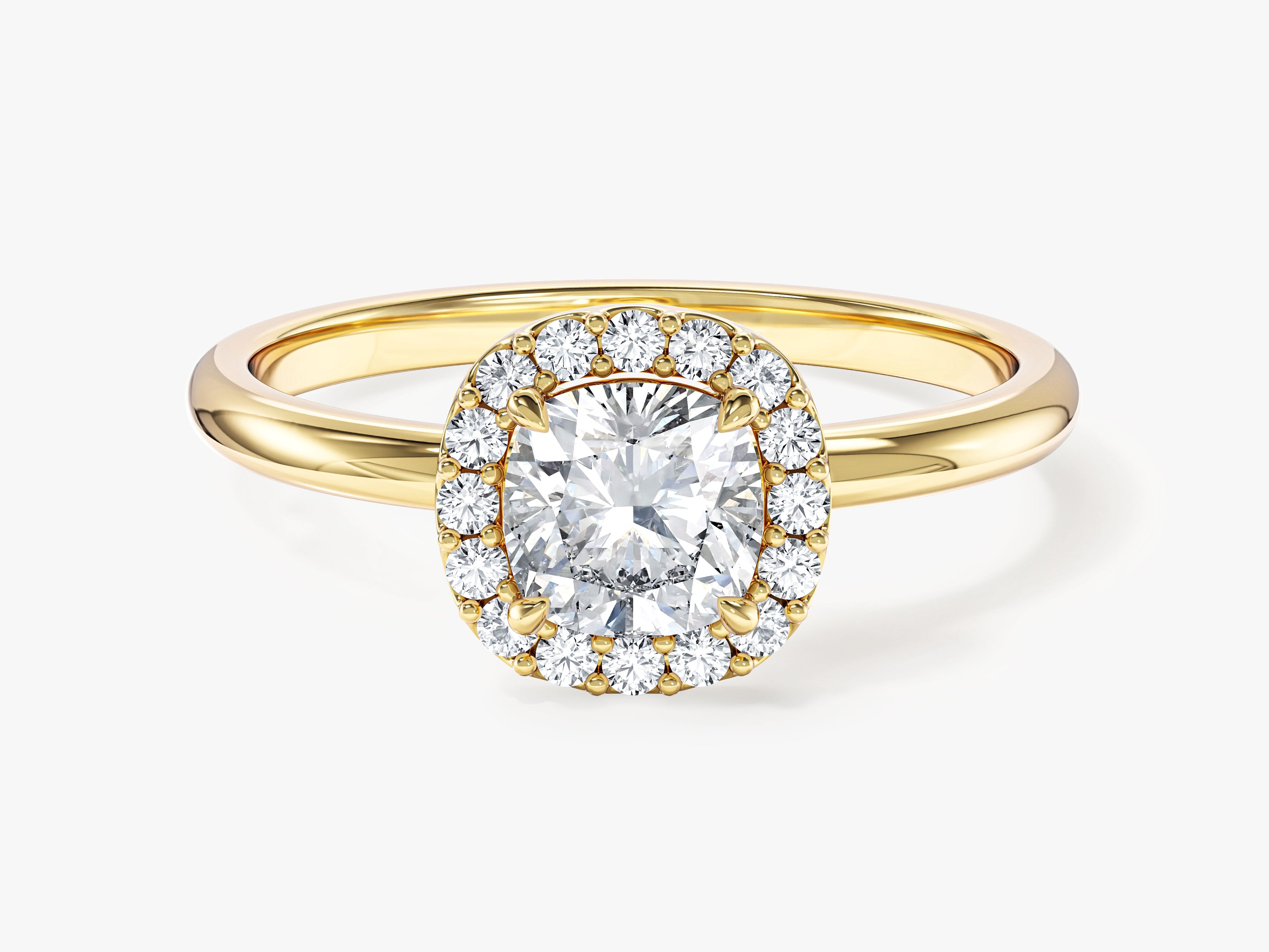 Labordiamant Verlobungsring im Kissenschliff Halo (1.00 CT)