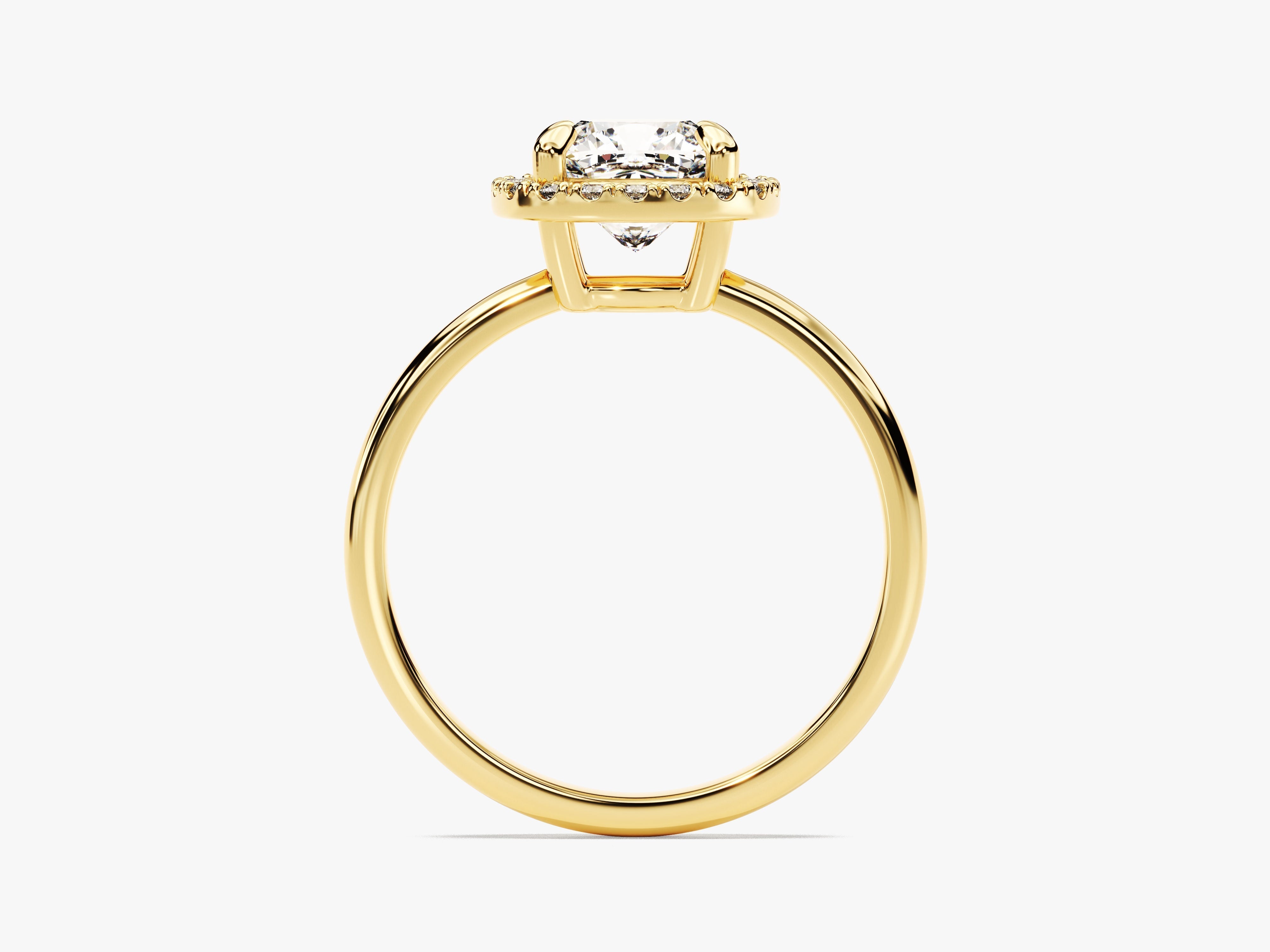 Labordiamant Verlobungsring im Kissenschliff Halo (1.50 CT)