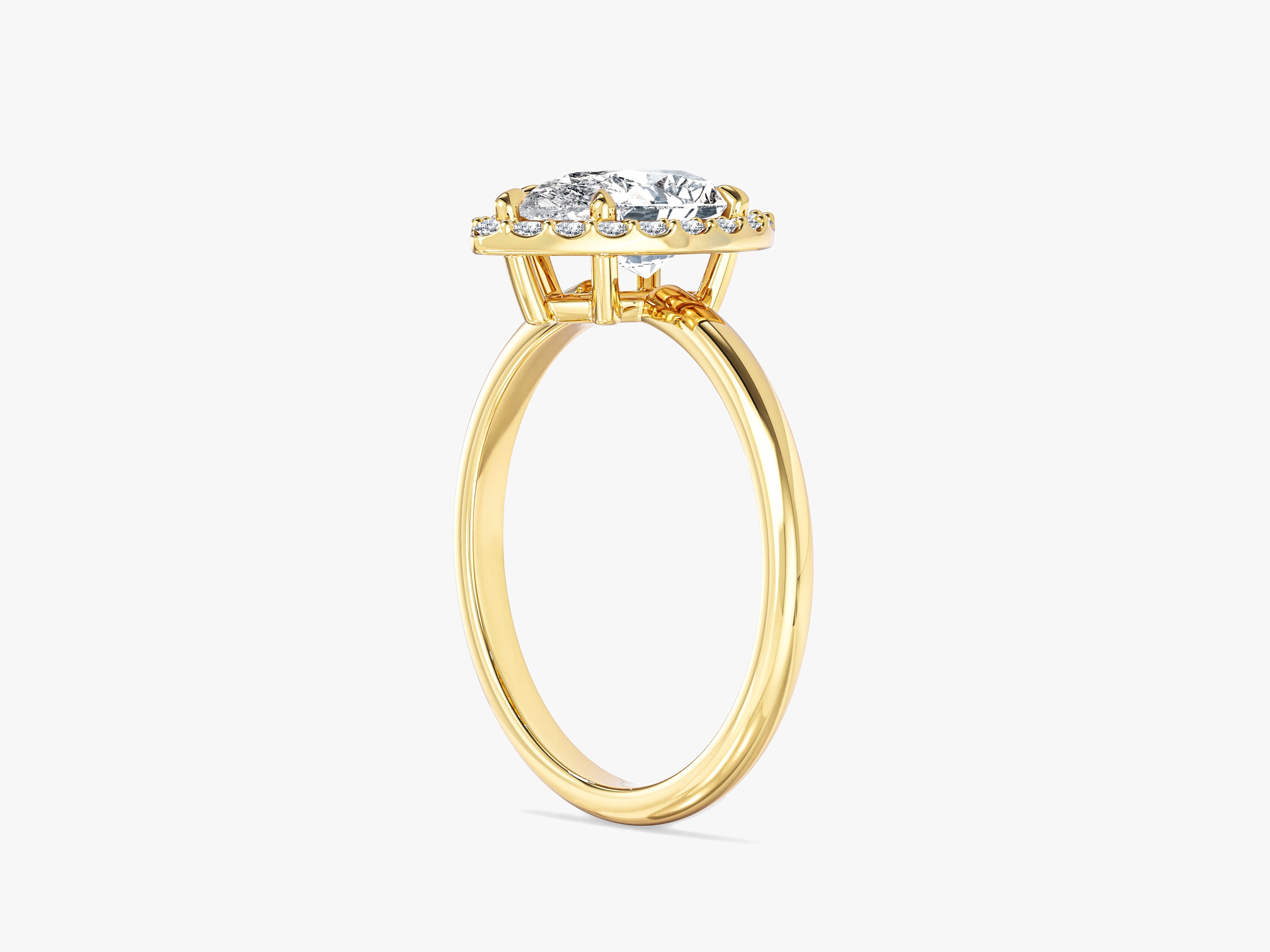 Pear Halo Lab Grown Diamond Engagement Ring (1.50 CT)