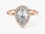 Pear Halo Lab Grown Diamond Engagement Ring (2.00 CT)