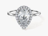 Pear Halo Lab Grown Diamond Engagement Ring (2.00 CT)
