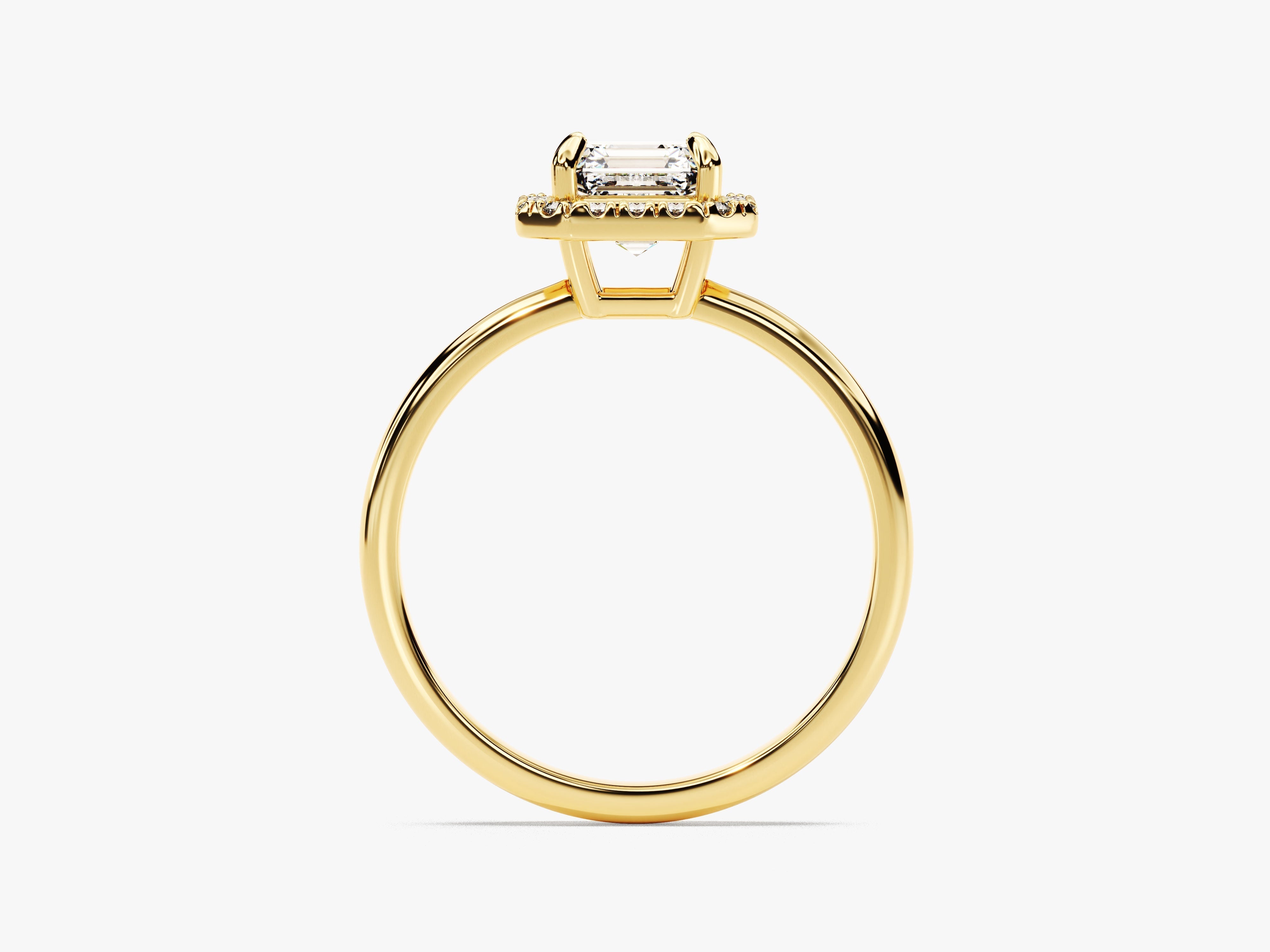 Labordiamant Verlobungsring im Asscherschliff Halo (1.00 CT)