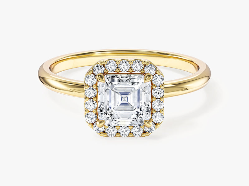 Labordiamant Verlobungsring im Asscherschliff Halo (1.00 CT)