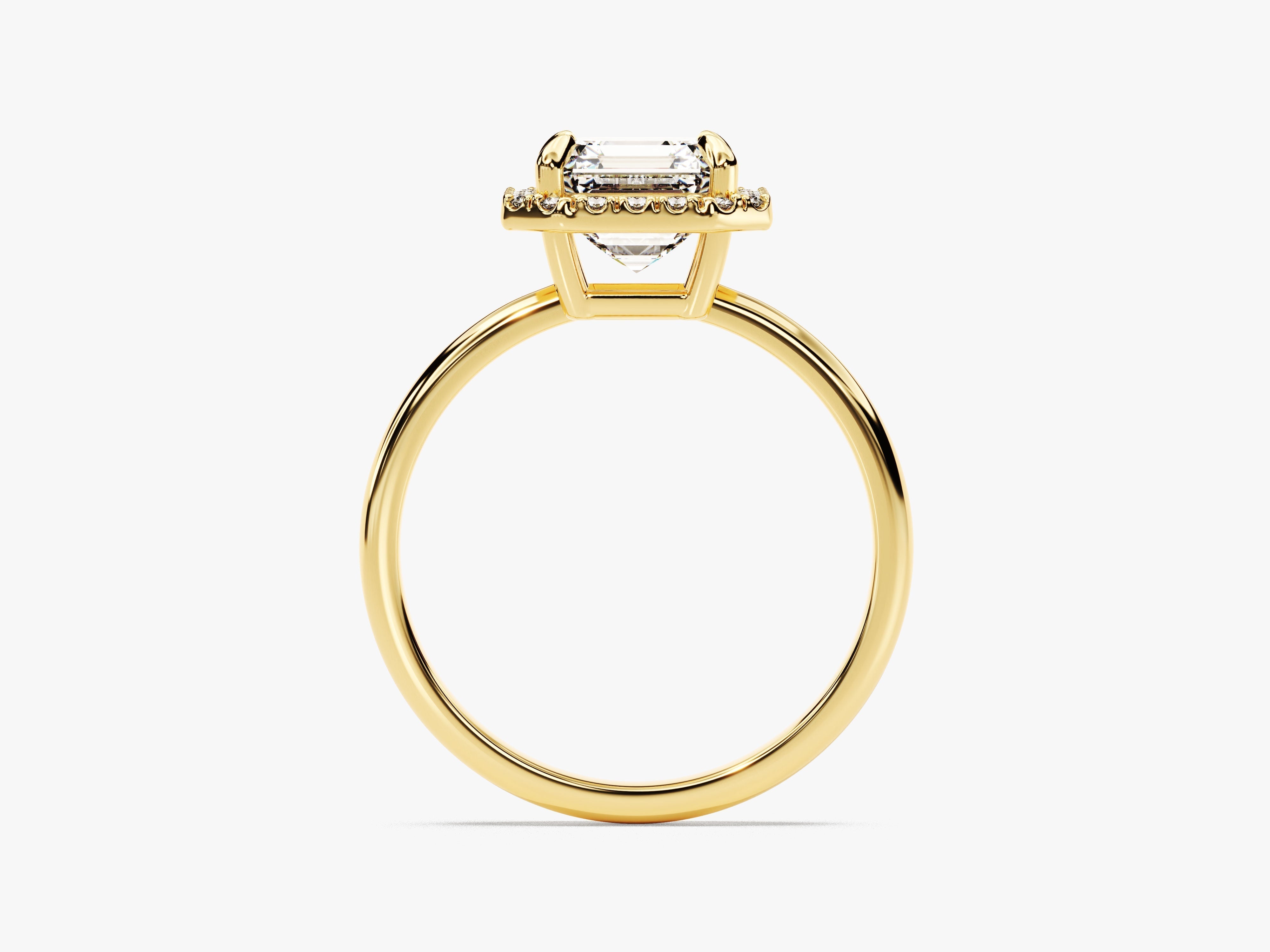 Labordiamant Verlobungsring im Asscherschliff Halo (1.50 CT)