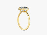 Asscher Halo Moissanite Engagement Ring (1.50 CT)