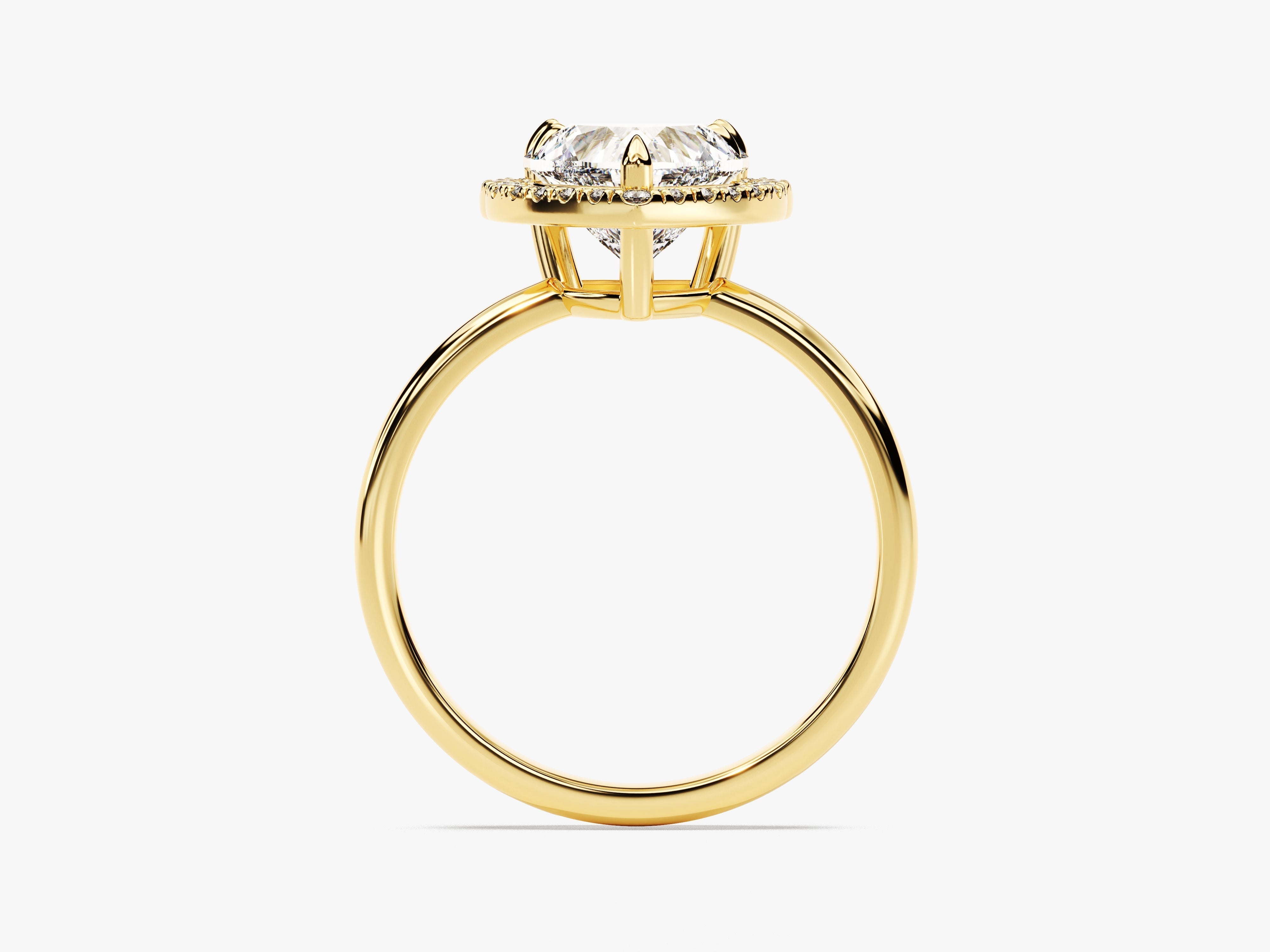 Moissanit Verlobungsring im Herzschliff Halo (1.50 CT)