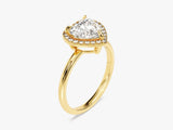 Moissanit Verlobungsring im Herzschliff Halo (1.50 CT)