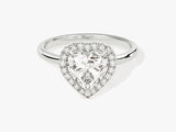 Labordiamant Verlobungsring im Herzschliff Halo (1.50 CT)