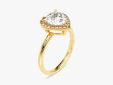 Moissanit Verlobungsring im Herzschliff Halo (2.00 CT)